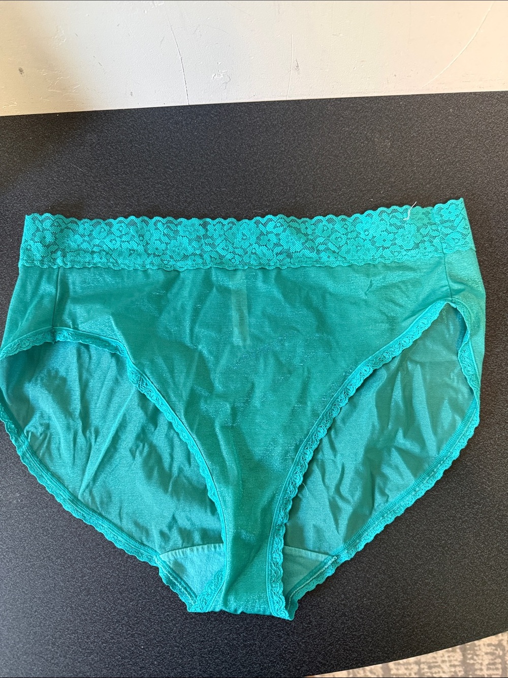 Ambrielle Teal Lace Waist Bikini Panty